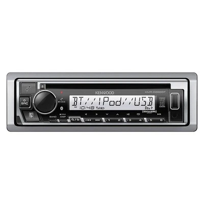 Kenwood KMR-D382BT Marine CD Receiver and 1.5 Line Display with Bluetooth - Image 1 of 4