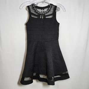The Children's Place Girls Size 7/8 Sleeveless Black Embellished Dress - Picture 1 of 10
