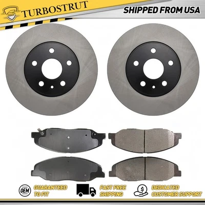 Front Brake Pads and Rotors Kit for CTS Cadillac 2008-2014 Lifetime Warranty - Image 1 of 2