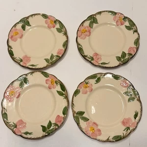 Set 4 Franciscan DESERT ROSE Bread and Butter Plates USA 1953-58 Vtg Scallop - Picture 1 of 8