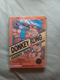 NES Donkey Kong Classics box w/shrinkwrap & styrofoam - 1988 Nintendo - Vintage!