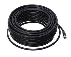 Koax F-Typ Blei Flylead lang 20 mtr Länge TV Sky Kabel Schraube F Stecker schwarz - Bild 1 von 4