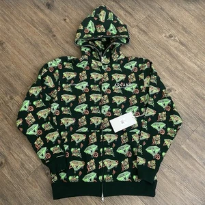 Billionaire Boys Club X Arcane AOP DD&D EKKO Green BBC Full Zip Hoodie Size S - Picture 1 of 9