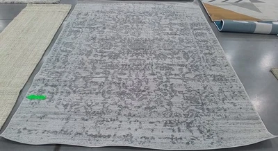 Alfombra dañada PLATA/MARFIL 6'-7" X 9'-2", precio reducido 1172786532 MAD603G-6 Foto 1 de 4