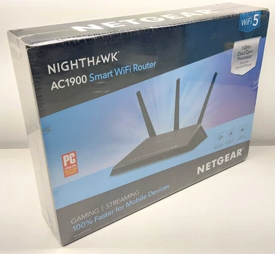 Netgear Nighthawk AC1900 Smart WiFi 5 Router R7000 Gaming/Streaming - Image 1 of 4