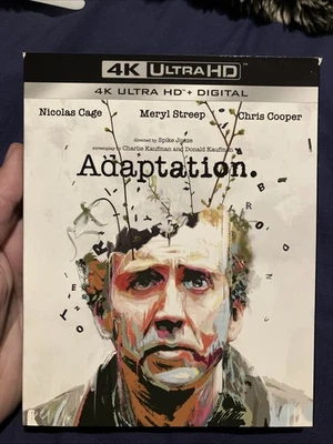 Adaptation Nicolas Cage 4k Ultra HD Blu-Ray Charlie Kaufman + Slipcover NEW - Image 1 of 4