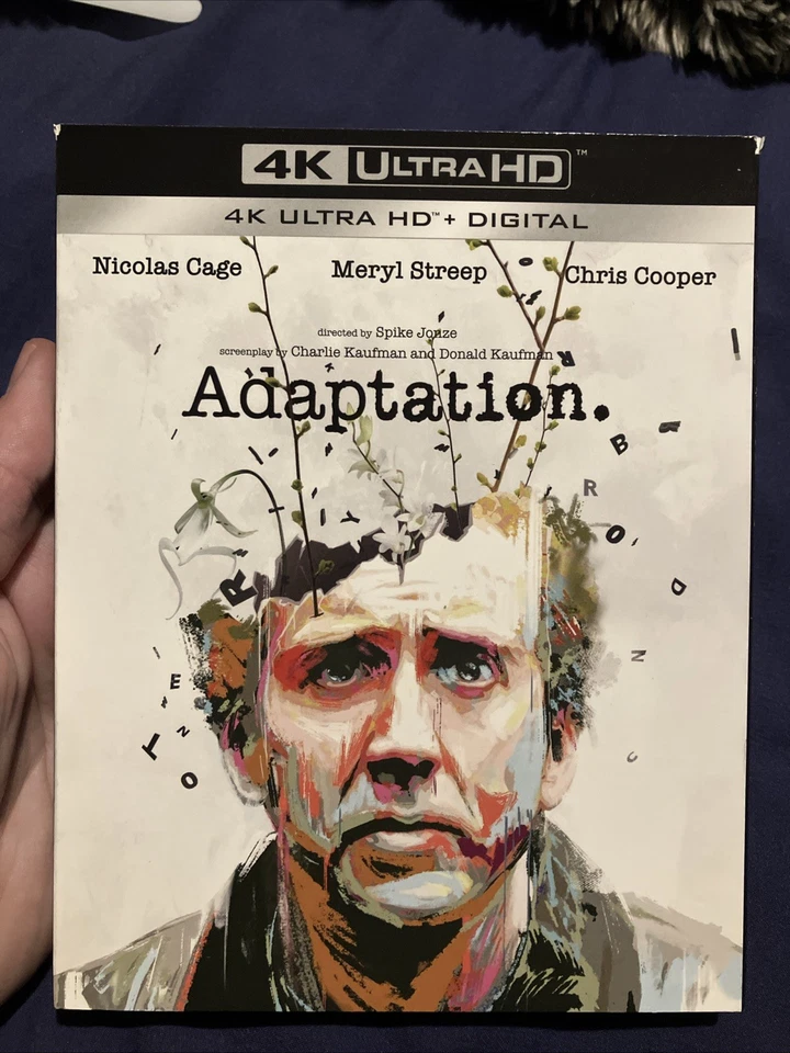 Adaptation Nicolas Cage 4k Ultra HD Blu-Ray Charlie Kaufman + Slipcover NEW - Image 1 of 4