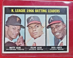 1967 Topps Baseballkarte #240 NL Batting Leaders VG/EX Alou Alou Carty - Bild 1 von 2