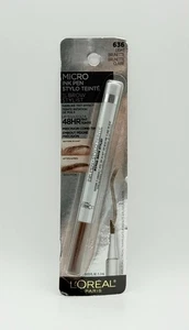 L'Oreal Paris Brow Stylist Up to 48HR Wear Micro Ink Pen - 636 Light Brunette - Picture 1 of 9