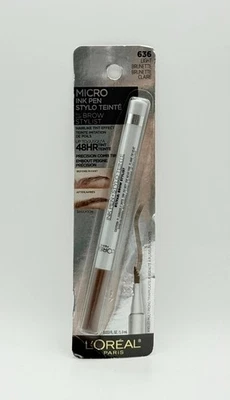 L'Oreal Paris Brow Stylist Up to 48HR Wear Micro Ink Pen - 636 Light Brunette - Image 1 of 4