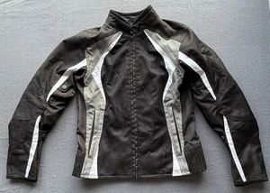 Chaqueta de moto acolchada BILT para mujer talla pequeña negra/gris/blanca BLM 2 - Imagen 1 de 15