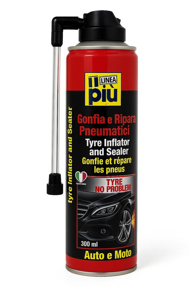 Gonfia e Ripara Gomme Pneumatici Bomboletta Spray Foratura Auto - Image 1 of 4