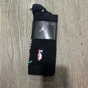 NWT Nike Mens Air Jordan NBA Authentic Basketball Mid-Calf Socks Black Size XL - Picture 1 of 4