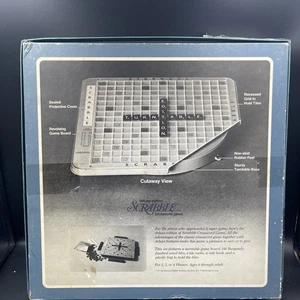 VTG 1977 Scrabble Deluxe Edition With Turntable Base Red Tiles COMPLETE - Picture 1 of 10