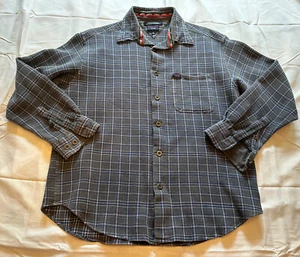 Tommy Hilfiger THICK Shirt Gingham MEDIUM Grey Mens Long Sleeve Check - Picture 1 of 7