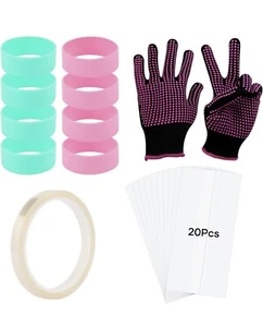 Heat Resistant Gloves Kit - 2Pcs Heat Gloves for Sublimation 8 Pcs Silicone Bx27 - Picture 1 of 6