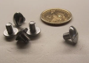 Truss Head 18-8 Stainless Steel Slotted Screw 10-32 x 1/4" Length, 100 Pcs - Picture 1 of 14