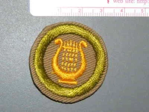 Insignia de mérito de Boy Scout música bronceada estrecha aprox. '36-46 4312M - Imagen 1 de 1