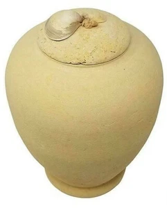 Large/Adult 220 Cubic Inch Biodegradable Oyster Shell Funeral Cremation Urn - Picture 1 of 2