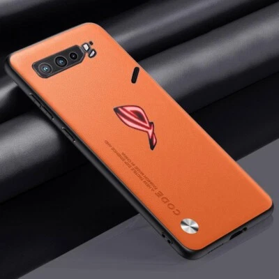 Funda rígida de goma recubierta de tela de cuero liso para ASUS RogPhone3 Rog3 3Strix Foto 1 de 4
