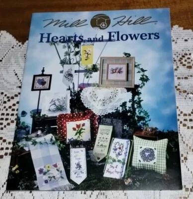 MILL HILL HEARTS AND FLOWERS CROSS STITCH BKLT - Image 1 of 2