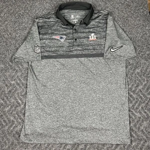 Polo corto New England Patriots para hombre L Nike On Field Dri Fit Super Bowl 51 - Imagen 1 de 8