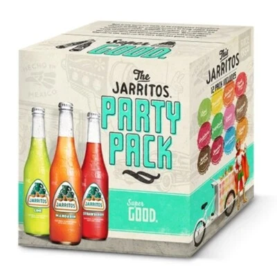 Jarritos Variety Pack Soda, 12.5 fl oz (370 ml) Glass Bottle, 12 Pack