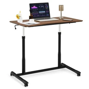 Computertisch mit 4 Rollen Höhenverstellbarer Schreibtisch 95 x 52 x 70 - 107 cm - Bild 1 von 4