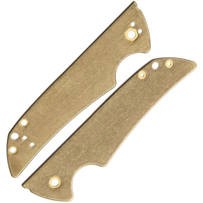 Flytanium Scales For Kershaw Skyline Knife Brass Clip Holes Stonewashed FLY-560