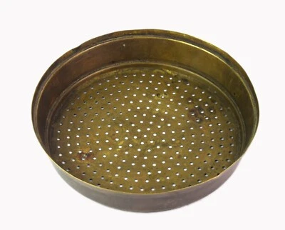 Fatto a Mano Ottone Kitchen Colino Old Multi Utilità Granelli/Impulsi Setaccio. - Immagine 1 di 4