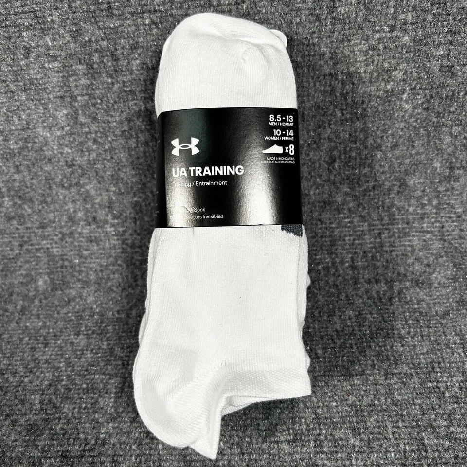Under Armour Entrenamiento 8 Pares Calcetines No Show Talla 8.5-13 Blanco Foto 1 de 1