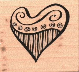 PSX ~ WIRBELHERZ ~ Holzstempel Feiertage Kritzeln Liebe Valentinstag - Bild 1 von 3