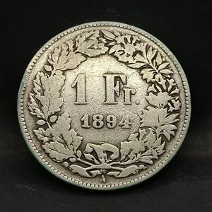 1 FRANC 1894 A PARIS ARGENT 835‰ HELVETIA DEBOUT SUISSE / SWITZERLAND SILVER - Picture 1 of 2