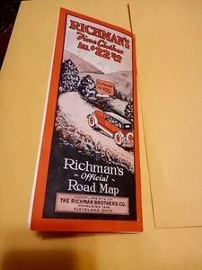 Mapa de carreteras y anuncios de 1920 de Richman Brothers Company Ohio y estados circundantes - Imagen 1 de 24