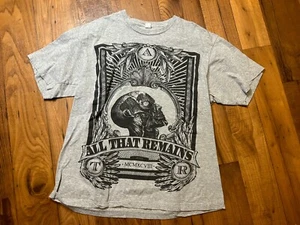 Y2K All That Remains Short Sleeve T-shirt Size Large Rare Metalcore Gray - Picture 1 of 6