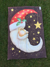 Bannière matériau vinyle de Noël grande taille Noël forme de lune 35x24”