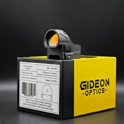 GIDEON OPTICS OMEGA 3MOA/45MOA Red/Green Reticle Circle Dot Sight RMR Footprint