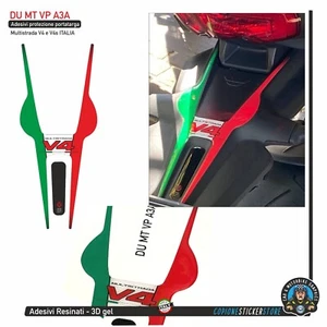ADESIVI CODINO PORTATARGA MOTO RESINATO 3D DUCATI MULTISTRADA V4 ITALIA VP A3A - Picture 1 of 1