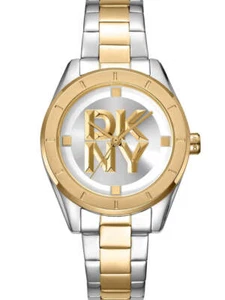 DKNY DK1L016M0085 Ladies Watch Chambers Midi Two Tone 34mm 5ATM - Picture 1 of 5
