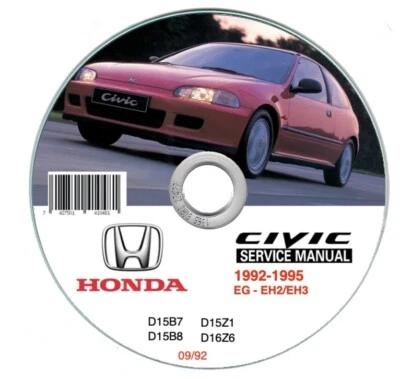 Honda Civic (1992-1995) manuale officina - repair manual - Immagine 1 di 4