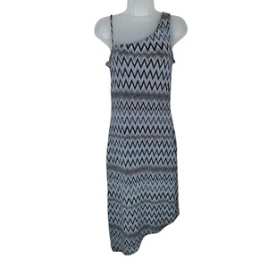 My Michelle Vintage Y2K Schlupfkleid Bodycon schwarz Chevron Meerjungfrau Glitzer Fee L - Bild 1 von 8