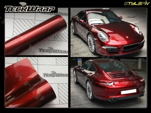 Film vinyle covering rouge métal brillant 150 x 50 cm thermoformable adhésif - Imagen 1 de 1