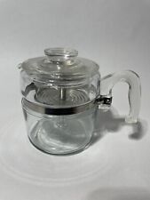 Vintage PYREX Flameware 7756 6 Cup Glass Coffee Pot Percolator Complete