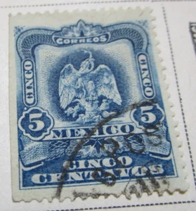 Libro de estampillas antiguas raras de México 1899 5C 3-459 - Imagen 1 de 1
