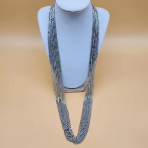 Gabrielle Bruni 925 Italien Sterlingsilber mehrsträngige Halskette 102g, 3,6oz, 32 Zoll - Bild 1 von 12