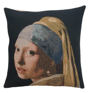 Funda de cojín - Pendiente de niña con la perla - Funda de almohada para tirar tapiz - Nuevo - Imagen 1 de 10