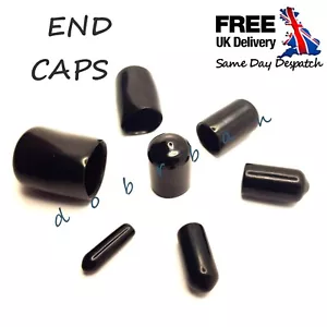 END CAP COVERS for BOLTS TUBES ROD THREAD BAR SCREWS SILICONE RUBBER VINYL PVC - Picture 1 of 1