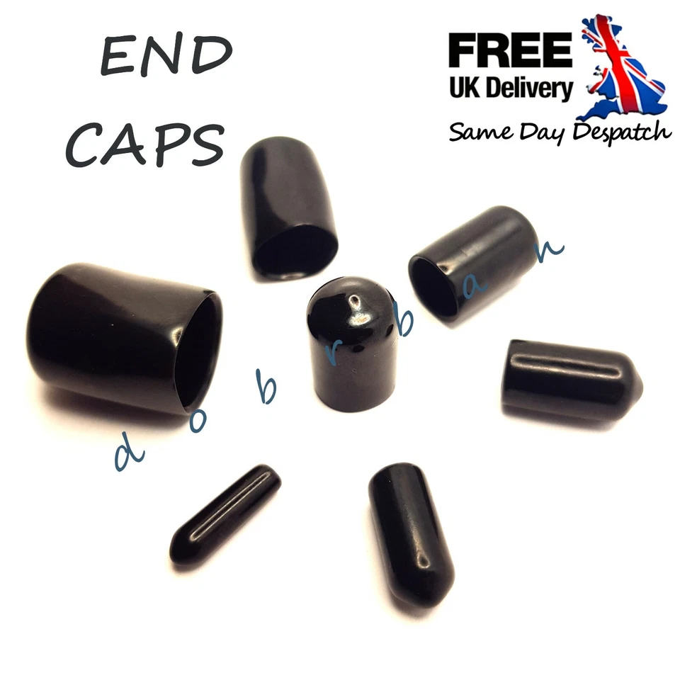 COPRI TAPPO TERMINALE per BULLONI TUBI ASTA FILETTATURA BARRA VITI SILICONE GOMMA VINILE PVC - Immagine 1 di 1