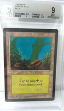 Beta Forest (V1) BGS 9 Beckett Graded MTG Vintage Magic Basic Land