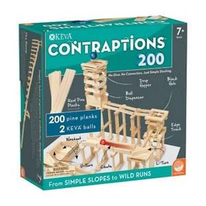 Keva Contraptions 200 Pine Planks Stacking Wooden Blocks 2019 Mindware Sealed  - Picture 1 of 3